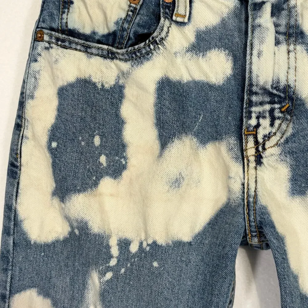 Levi’s 510 Skinny Jeans 28x32 Bleach Splatter Distressed Denim Mens Streetwear